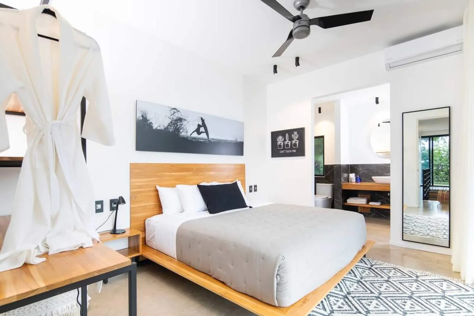 Bedroom with a hanging robe