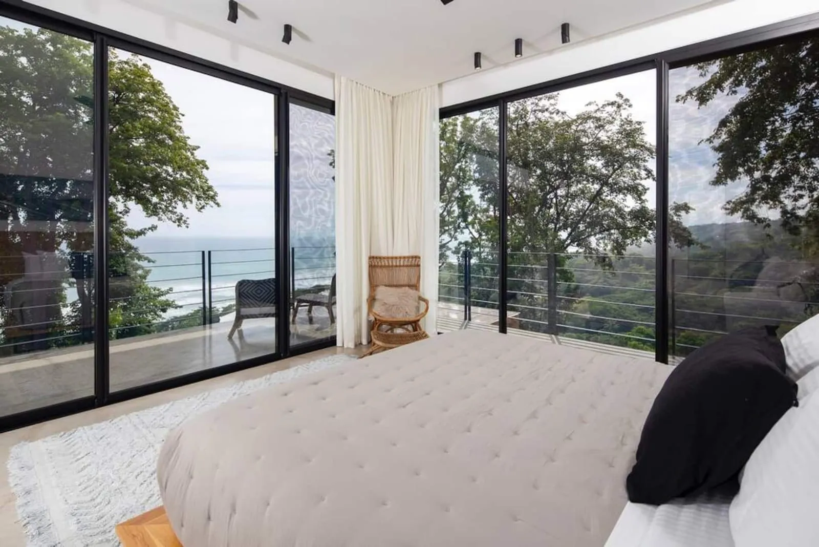 Corner bedroom with ocean view